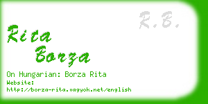 rita borza business card